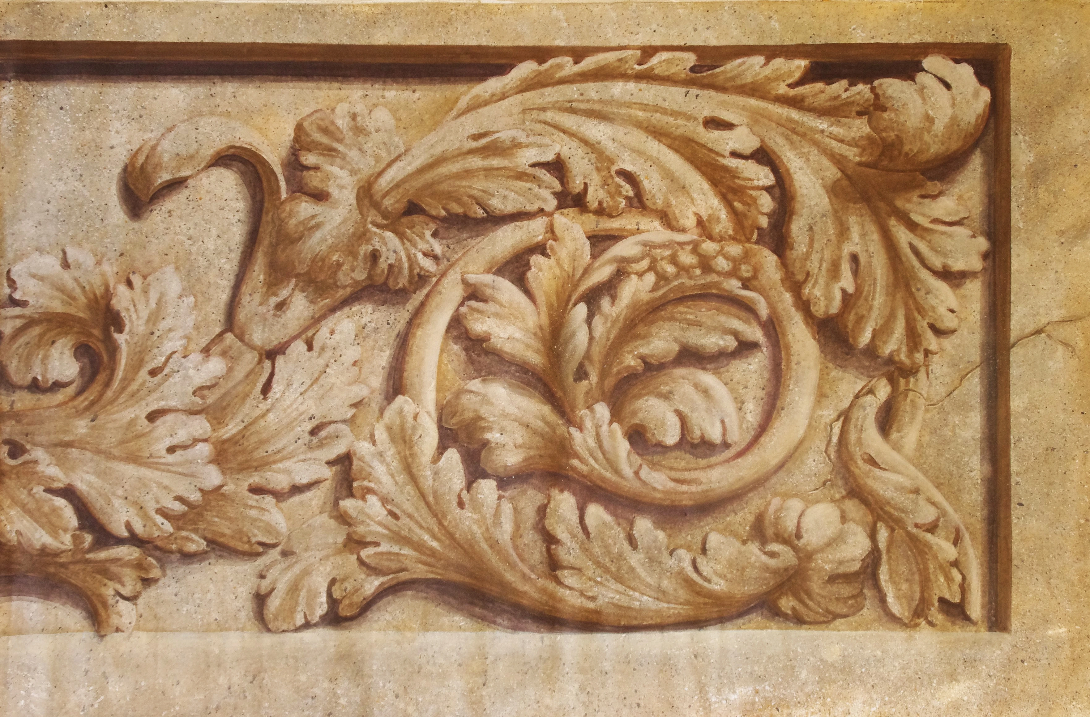 Photo du trompe l'oeil architectural en vente En vente Trompe l'oeil architectural